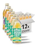 KOMBUCHERY® Mixpaket mit 6 Sorten 12 x 330ml Bio-Kombucha - Premium...