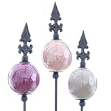finehomegarden Rosenkugel Harmony | 3er Set | Gartenstecker | Keramik | H109 cm...