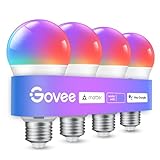 Govee Smart Glühbirne E27, WLAN LED Lampe RGBWW kompatibel mit Matter, Alexa...