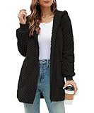 ABINGOO Damen Winterjacke Fleecejacke Lang Kapuzenjacke Teddyjacke Flauschig...