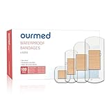 ourmed Waterproof Clear Bandages, Stays On Skin in The Bath, Shower Or Pool,...