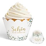 COLOFALLA 48 Stücke Cupcake Wrappers Muffinförmchen Papier Cupcake Form Papier...
