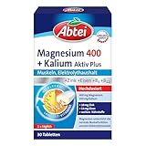 Abtei Magnesium 400 + Kalium Aktiv Plus - hochdosiert, für aktive Muskeln und...