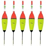 XPEX 5 Stück Posen Set, Angeln Schwimmt,10G Angeln Bobber Float, Leuchtend...