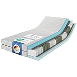 MSS e.K. MedicSpring 2-in-1 Taschenfederkern 90x200 | 2 Härtegrade in Einer...
