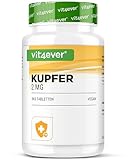 Kupfer - 365 Tabletten mit jeweils 2 mg - 1 Jahresvorrat - Hohe...