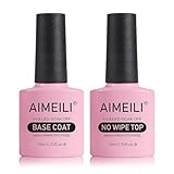 AIMEILI Base Coat Top Coat UV LED Gel Nagellack Gellack Unterlack & Überlack...