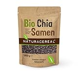 Naturacereal Bio Chia Samen 1kg - Reich an Omega-3 und Ballaststoffen, rein...