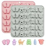 2 Stück Babyparty-Schokoladenformen aus Silikon, antihaftbeschichtet,...