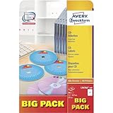 AVERY Zweckform L7676A-40P selbstklebende CD-Etiketten (80 blickdichte...