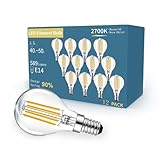 YzzYzz E14 LED Warmweiss, 4W E14 Led Glühbirne (ersetzt 50 Watt), G45 Led Birne...