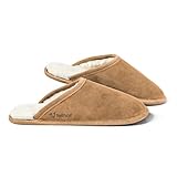 Fellhof Lammfell Hausschuh TRENDY Damen Herren Fell Pantoffeln für Winter & Sommer Hausschuhe aus ECHTEM Lammfell Naturprodukt atmungsaktiv (42/43 Light Brown)