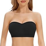 Jiuday Trägerloser BH Push Up Gepolstert Bandeau BH ohne Träger Bandeau Top...