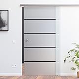 BP1-900-AS: Schiebetürsystem ESG 900x2050x8mm P1, Siebdruck; Alu Schienensystem...