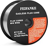 FEIFANKE Fülldraht Ohne Gas 0.8MM, 1KG - E71T-GS Universal Schweißdraht MIG...