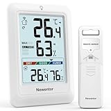 Newentor MAX MIN Thermometer innen außen 24/48 Std./alle Zeiten - Hygrometer...