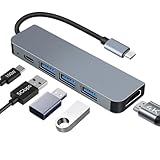 USB C Hub PD100W,4K HDMI, 3*USB A Datenports USB-C Hub Docking Station USBC...