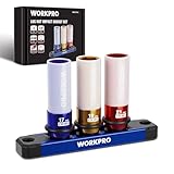 WORKPRO Schlagschraubereinsatz 3-tlg., Stecknuss-Set 1/2 Zoll, Professionelles...