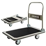 Arebos Plattformwagen | Transportwagen | Plattformwagen klappbar | Klappwagen...