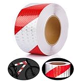 Reflektierendes Klebeband Rot & Weiß 25m X 5cm Selbstklebend Reflektor...