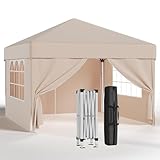 JUMMICO Pavillon 3x3 Wasserdicht Stabil Winterfest Höhe...