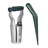 Relaxdays Blumenzwiebelpflanzer, 2er Set, Setzholz & Zwiebelpflanzer,...