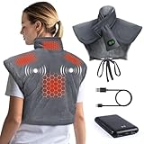 Arlierss Graphen Heizkissen Nacken Schulter mit 10000mAh Akku, Wärmekissen...
