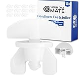 Gardinen Feststeller, 12 Stück, in Weiß, aus Kunststoff, für min. 10 x 6 mm...