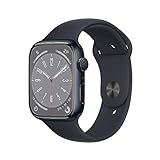 Apple Watch Series 8 (GPS, 45mm) Smartwatch - Aluminiumgehäuse Mitternacht,...