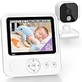 OBVHNUA Babyphone mit Kamera 720P IPS Video Babyphone ohne WLAN mit 2000mAh Akku...