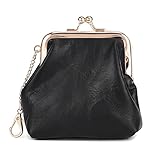 Jalach Leder Geldbörse mit Klippverschluss Vintage Bügelbörse Münzen...