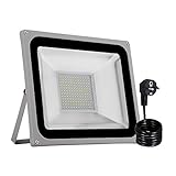 papasbox LED Strahler, 100W LED Fluter IP65 wasserdicht Außenstrahler...