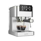 Klarstein SteelPresso Touch Siebträgermaschine – 20-Bar, 1350 W, Edelstahl,...