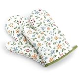 2 Stück Anti-Rutsch Ofenhandschuhe Hitzebestaendig, 18 x 28 cm Topfhandschuhe,...