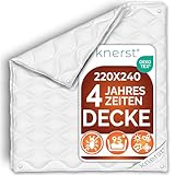 KNERST® Bettdecke 240x220-4 Jahreszeiten Bettdecke 240 x 220 - große Bettdecke...