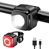 OnMeto Fahrradlicht Set, IPX5 Wasserdicht Frontfahrrad Lampe Rücklicht Fahrrad...
