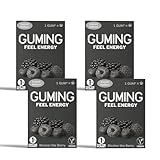 GUMING 40x Energy Kaugummi Blacker the Berry mit Koffein/Gum, Guarana, Vitamin C...