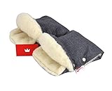 BABYLUX MUFF Handmuff PLÜSCH/WOLLE Handwärmer für Kinderwagen Buggy Handschuh...