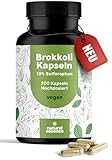 Brokkoli Kapseln - 200 Sulforaphan Kapseln Hochdosiert - 500mg pro Kapsel -...