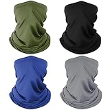 4 Pack Neck Gaiter Atmungsaktive Bandana Maske für Outdoor-Schutz Waschbar...