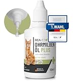 ReaVET Ohrmilbenöl Plus 50ml sofort wirksames Mittel für Katzen – gegen...