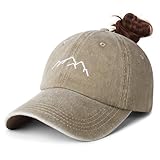 HeyCaps Pferdeschwanz Baseball Cap Damen Atmungsaktiv Verstellbare Baseballkappe...