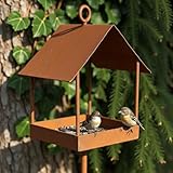 Vogelhaus mit Ständer ∣ 143 cm hoch ∣ wetterfest aus Metall ∣ Stabiler...
