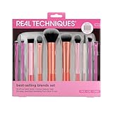 Real Techniques Blends Set, 10-Piece Makeup Brush Collection with Beauty Bag for...