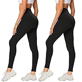 AMIYOYO 2er Pack Leggings für Damen High Waist Leggins Blickdicht Elastische...