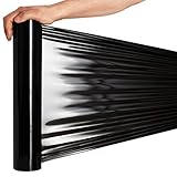 RAGO® Stretchfolie Schwarz folie für möbel 1 Stück 150m Hand Stretchfolie...