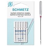 SCHMETZ Nähmaschinennadeln | 5 Super Stretch-Nadeln | Nadeldicke 75/11 | HAx1SP...