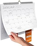 Wandkalender 2024 - Kalender 2024 im A4 Querformat - Familienplaner 2024 -...