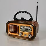 Retro Radio mit Bluetooth, AM/FM/SW Klein Radio Batteriebetrieben, Kofferradio...