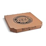SWS 100 Pizzakartons 33x33x3 cm Mikrowellpappe Kraft